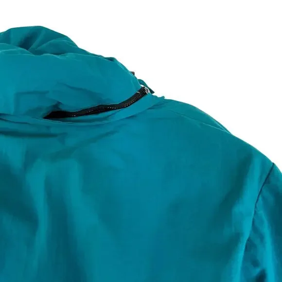 L.L.Bean Green Long Down Zip Up Jacket Coat Removeable Hoodie Vintage Women's XL - Picture 10 of 16